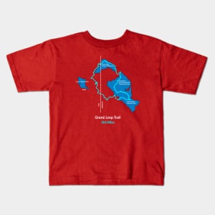 Route Map of the Grand Loop Trail Kids T-Shirt